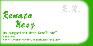 renato mesz business card
